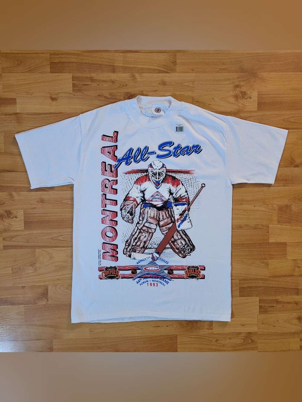Vintage Deadstock NWT NHL Montreal Canadiens All-Star Game 93 Forum T-Shirt, MED